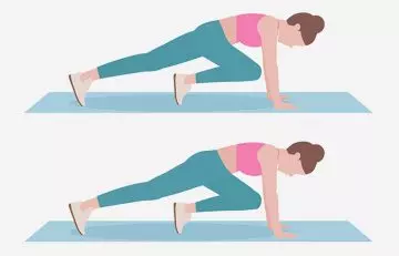 Mountain climbers HIIT exercise for fat loss