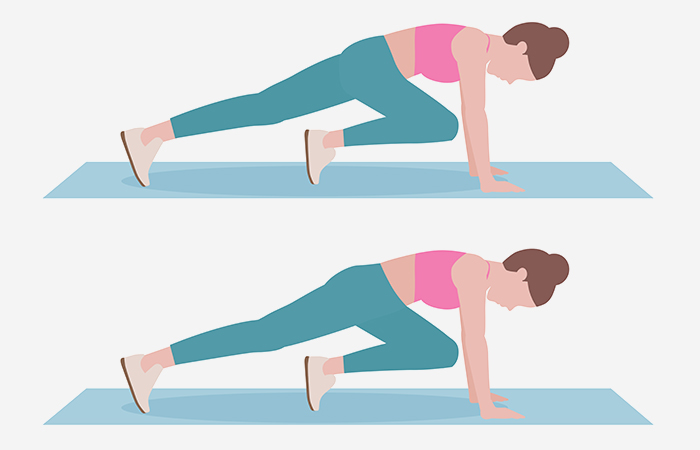 Mountain climbers HIIT exercise for fat loss