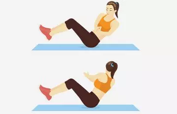 Russian twist HIIT exercise for fat loss