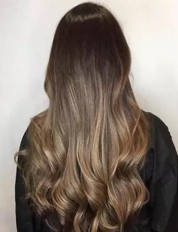 Dark to light transition hair color idea for brunettes