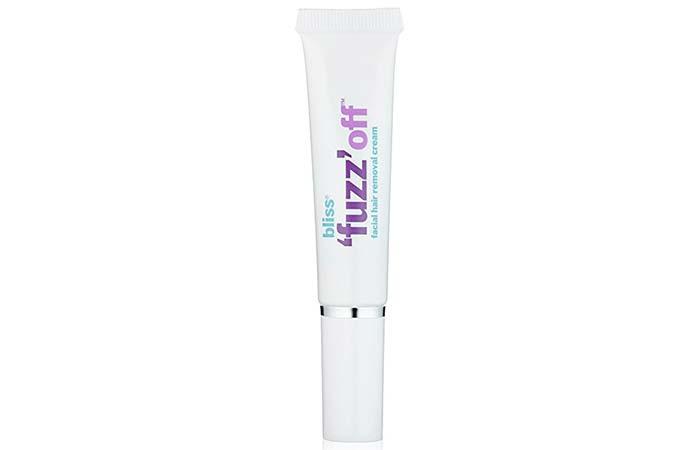 2. Bliss 'Fuzz' Off Facial Hair Removal Cream