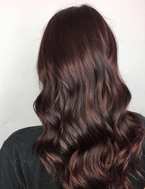 Deep auburn brown hair color idea for brunettes