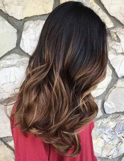 Light brown ombre hair color idea for brunettes