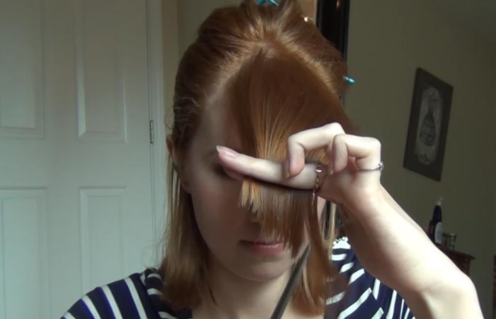 Step 8 to get side-swept bangs