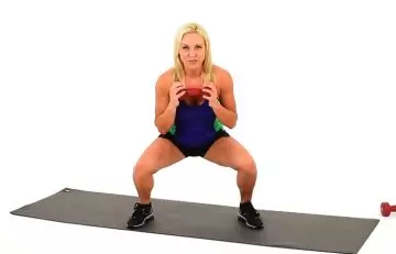 Goblet squats to burn calories