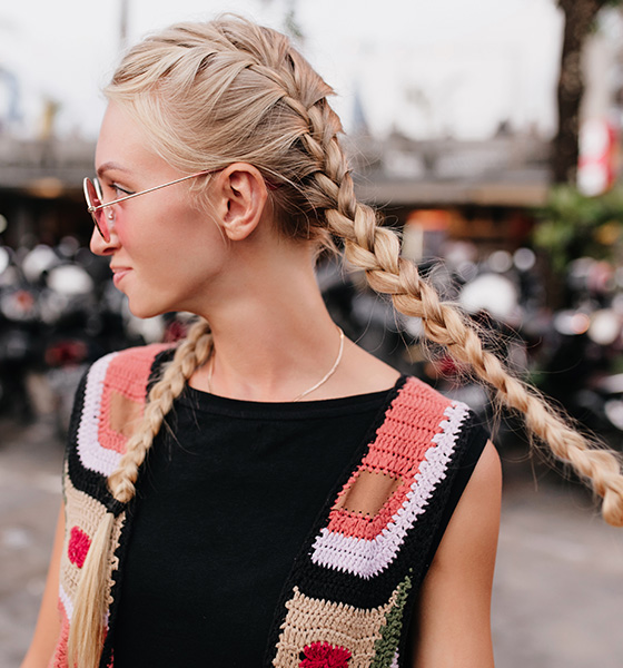 Secure the ends of the French braid