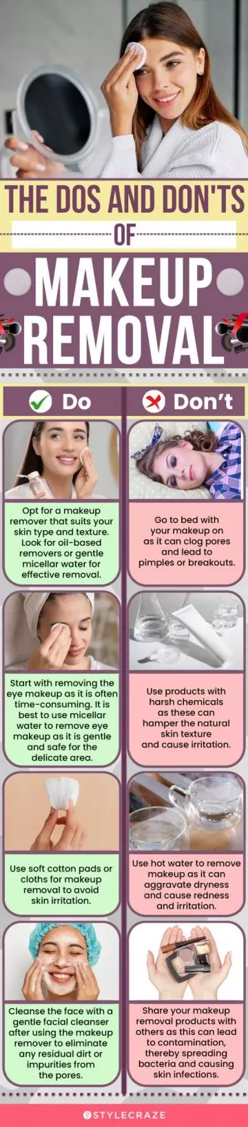 The Dos and Don'ts Of Makeup Removal (infographic)