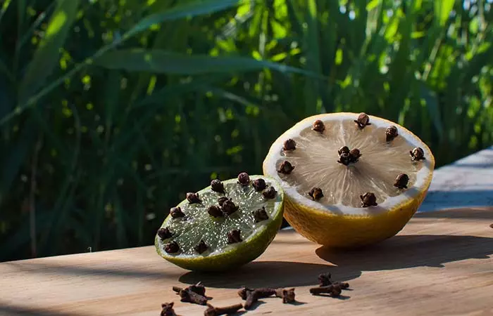 Homemade cloves and lime mosquito repellent
