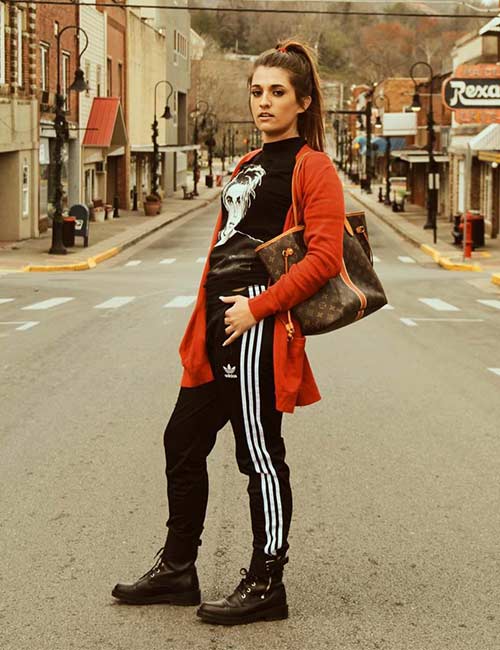 How to wear Adidas joggers for a grunge look