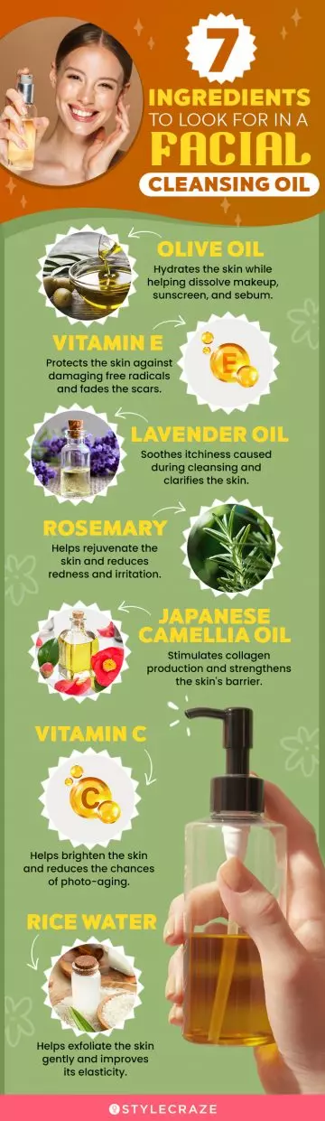 7 Ingredients To Look For In A Facial Cleansing Oil (infographic)