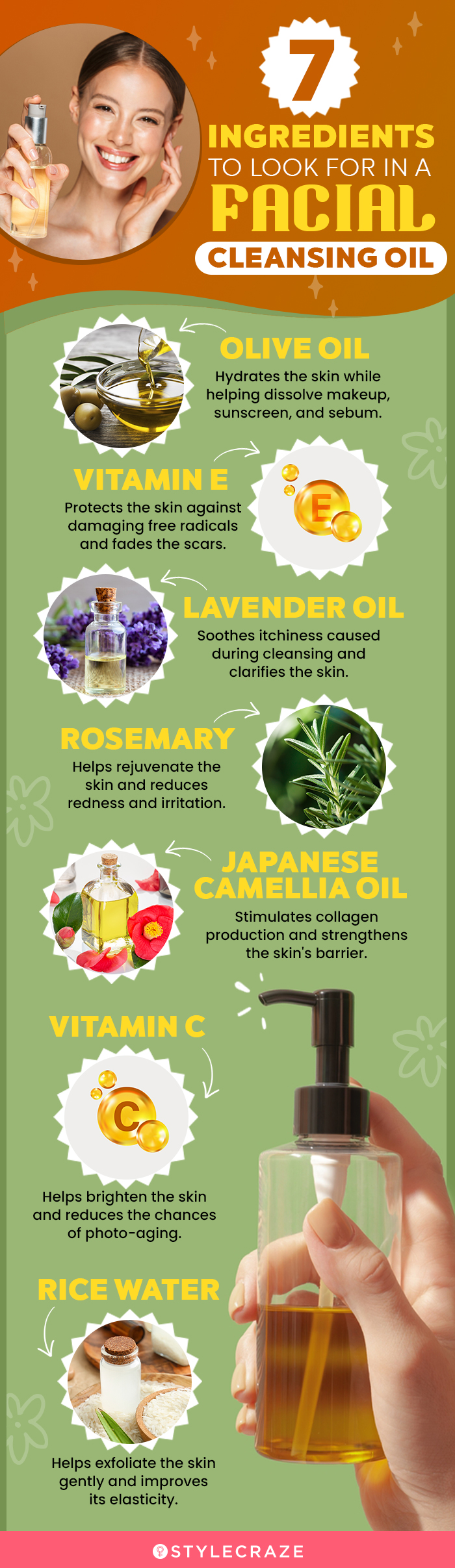 7 Ingredients To Look For In A Facial Cleansing Oil (infographic)