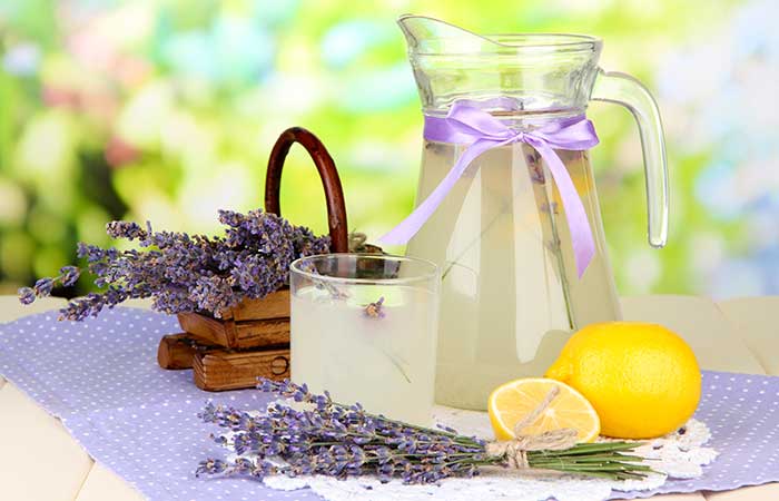 Homemade lavender oil, vanilla, and lemon juice mosquito repellent spray