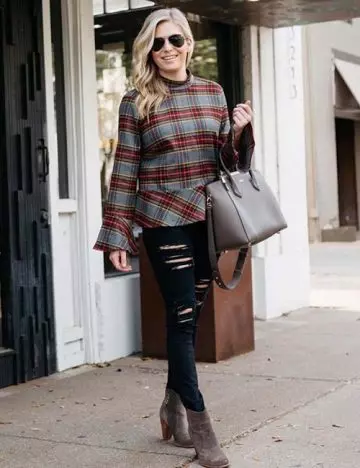 Pair your flannel sweater with ankle boots