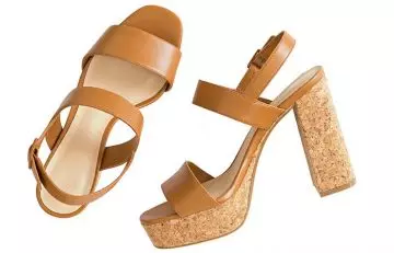 Cork high heels