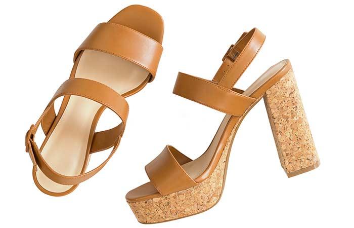 Cork high heels