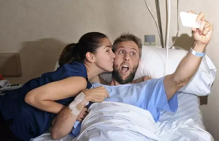 9. You kiss each other, in SICKNESS and in health.