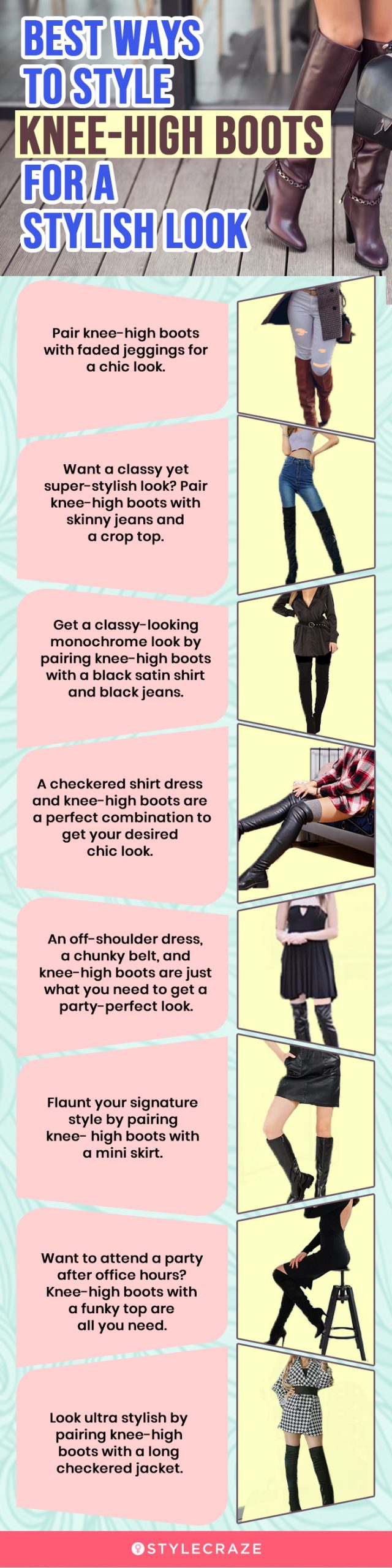 best ways to style knee high boots for a stylish look (infographic)