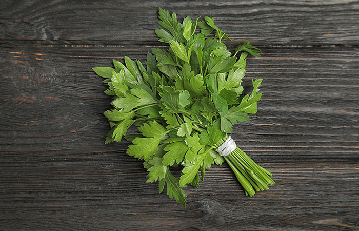 Parsley leaves are effective in inducing early period