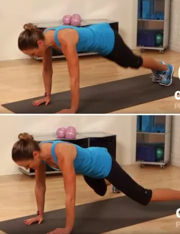 Plank jacks inner thigh exercise