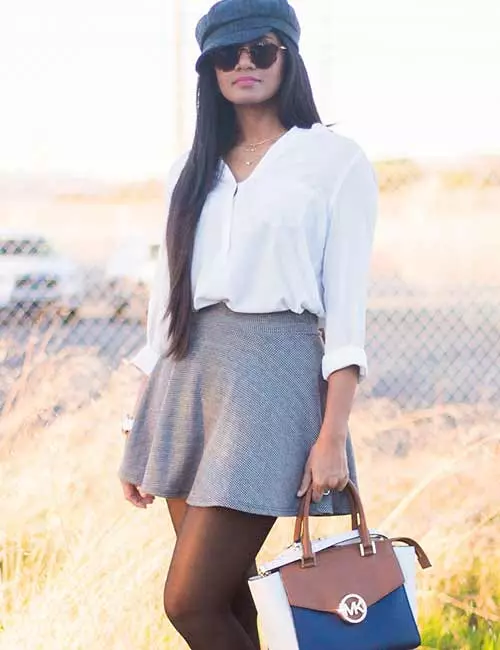 Grey skater skirt