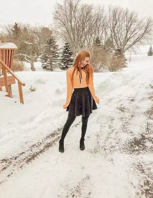 Jute skater skirt for winter