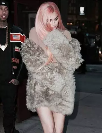 Best Kylie Jenner outfit in a faux-fur jacket
