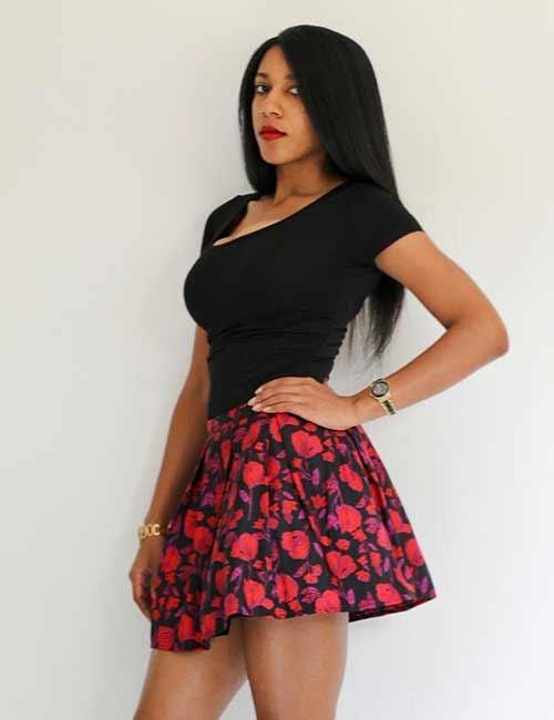 mini skater skirt outfits