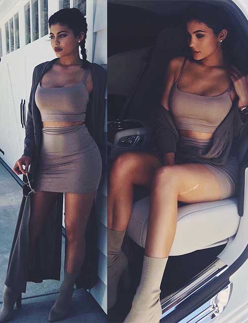 Best Kylie Jenner outfit in a monochromatic look