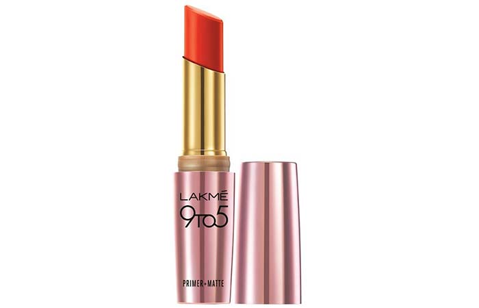 Lakme 9 To 5 Primer And Matte Lip Color Shades - Red Rebel