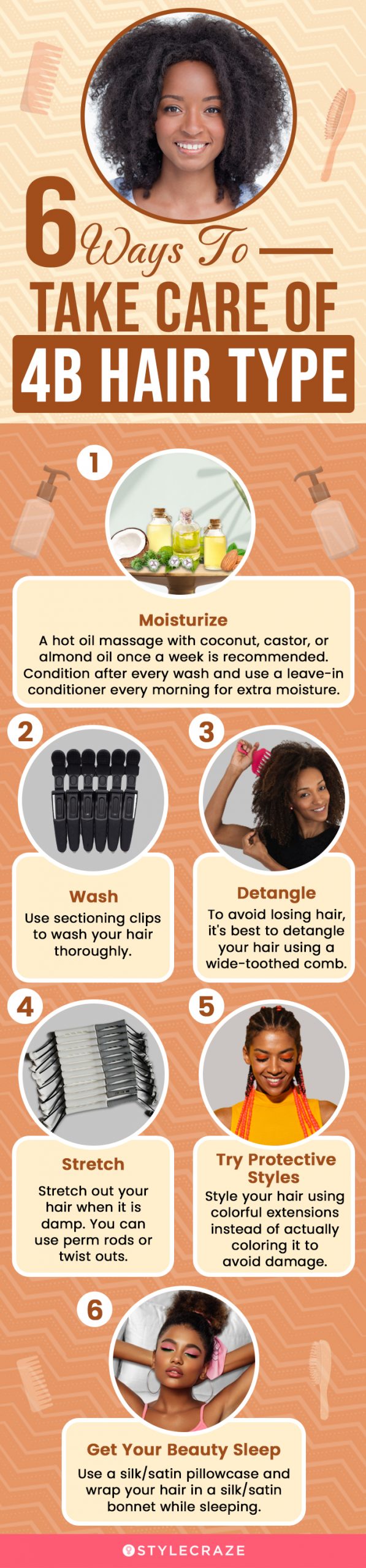 six ways to take care of 4b hair type (infographic)