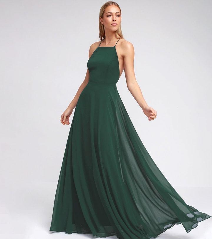 green fall wedding guest dress