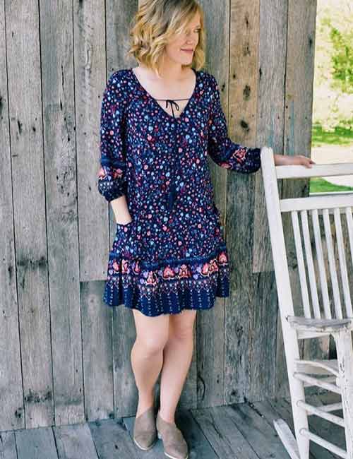 what colour shoes to wear with navy floral dress