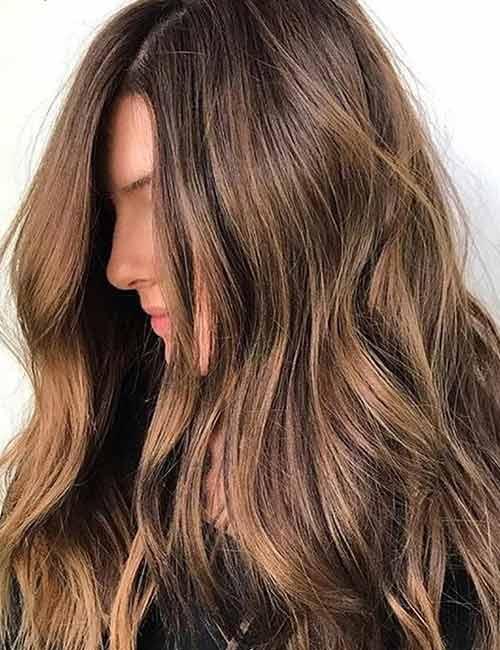 30 melhores tons de cabelo castanho - cor de cabelo castanho caramelo