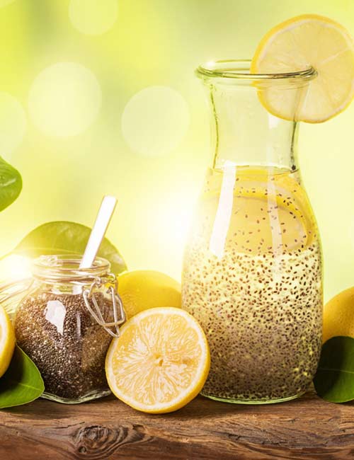 Chia seeds iced tea for weight loss