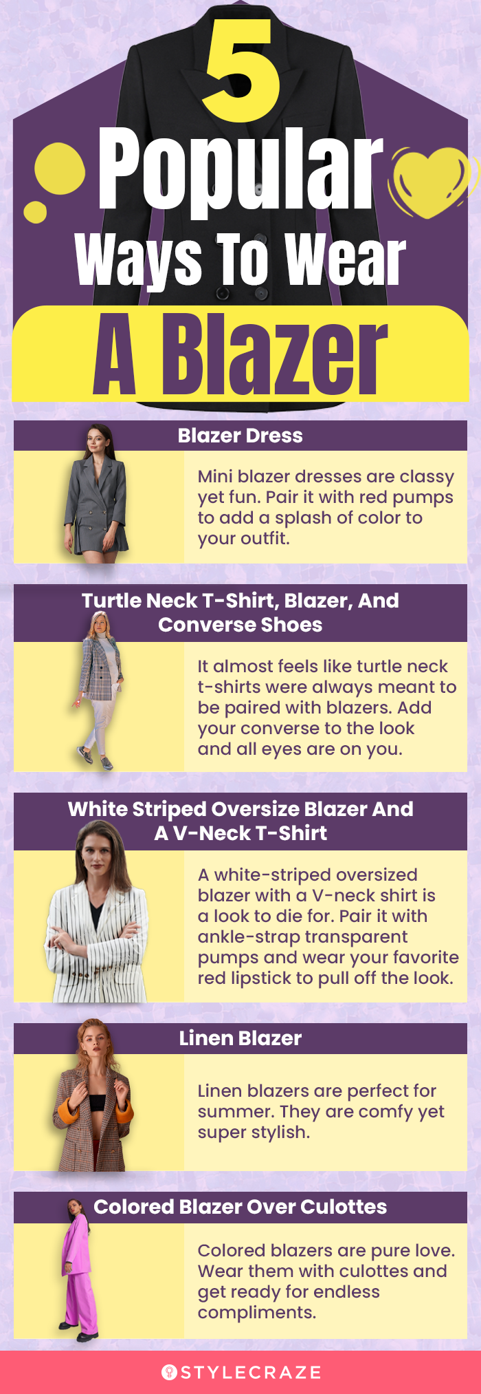 5 popular ways to wear a blazer [infographic]