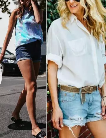 How to tuck in a shirt using a navel tuck with denim shorts