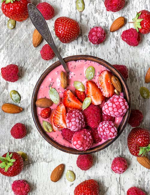 Chia strawberry shake for weight loss
