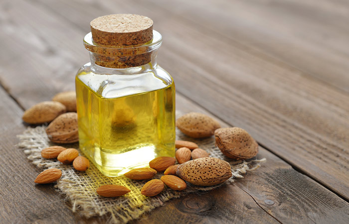 Almond oil for geting rid of cradle cap