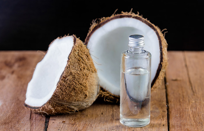 Coconut oil for treating cradle cap