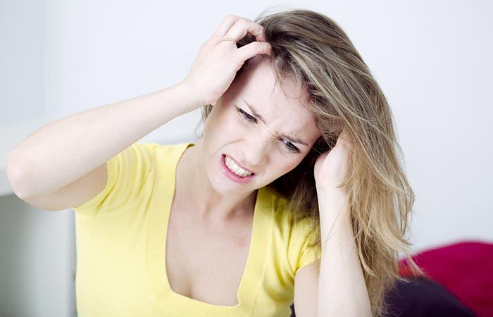 Excessive scratching of scalp psoriasis can lead to scabs on the scalp