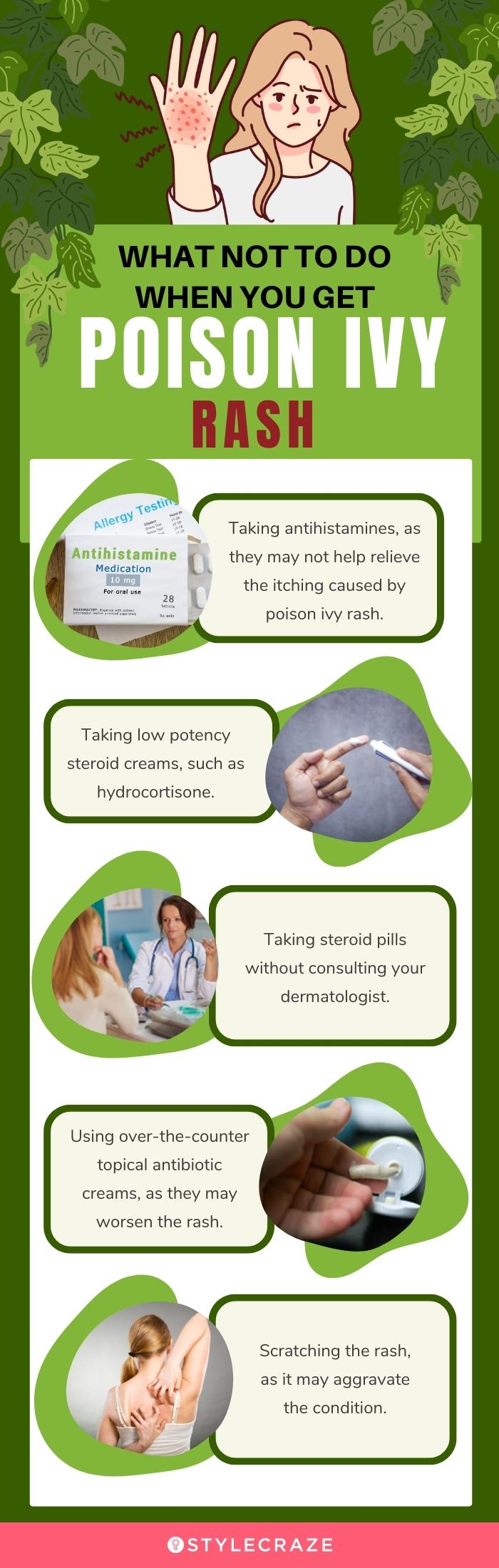 what not to do when you get poison ivy rash (infographic)