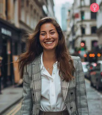 woman wearing a blazer