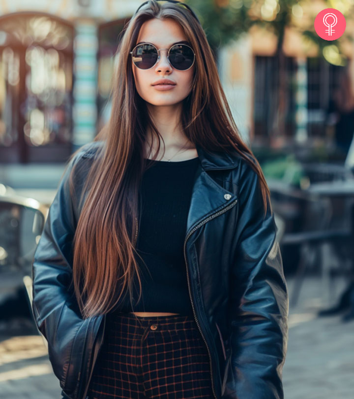 woman with shades of brown color