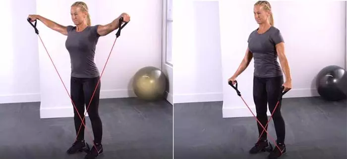 Lateral raise resistance band exercise