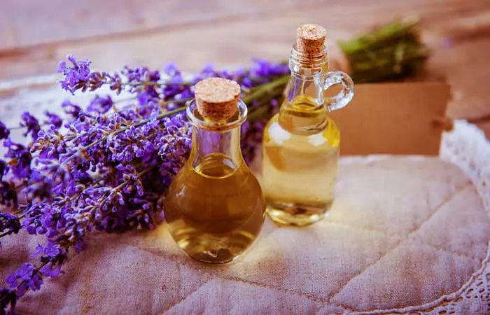 Lavender oil for treating angular cheilitis