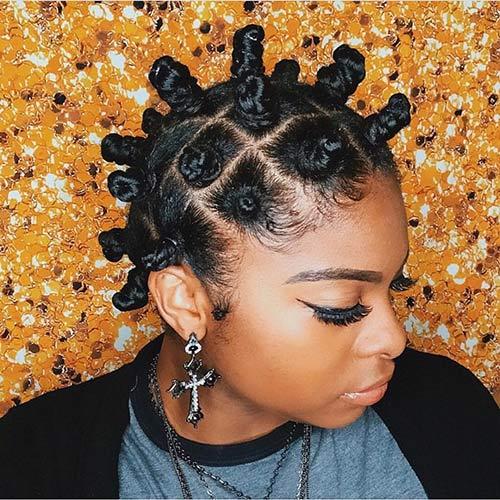 Melhores Penteados Bantu Knots - Blended Bantu Knots