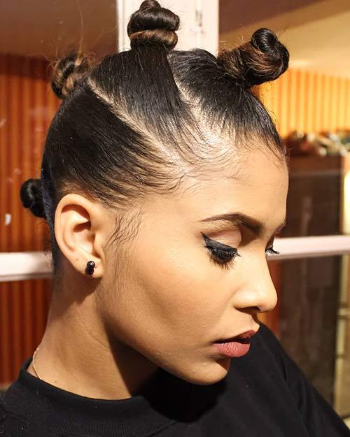 Melhores Penteados Bantu Knots - Quatro Bantu Knotted Mohawk