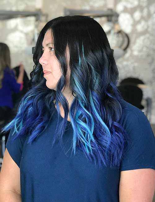 Amazing Blue Black Hair Color Looks