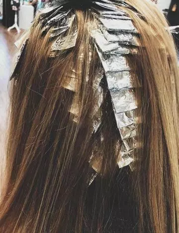 Foils on hair