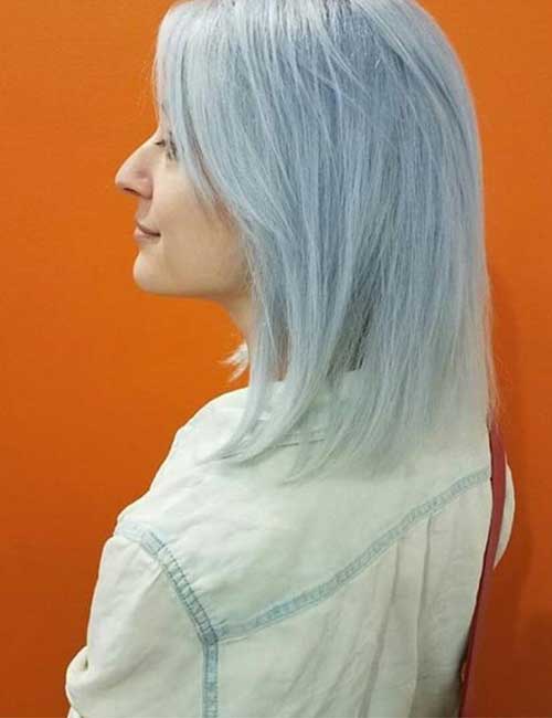 Blue platinum hair color